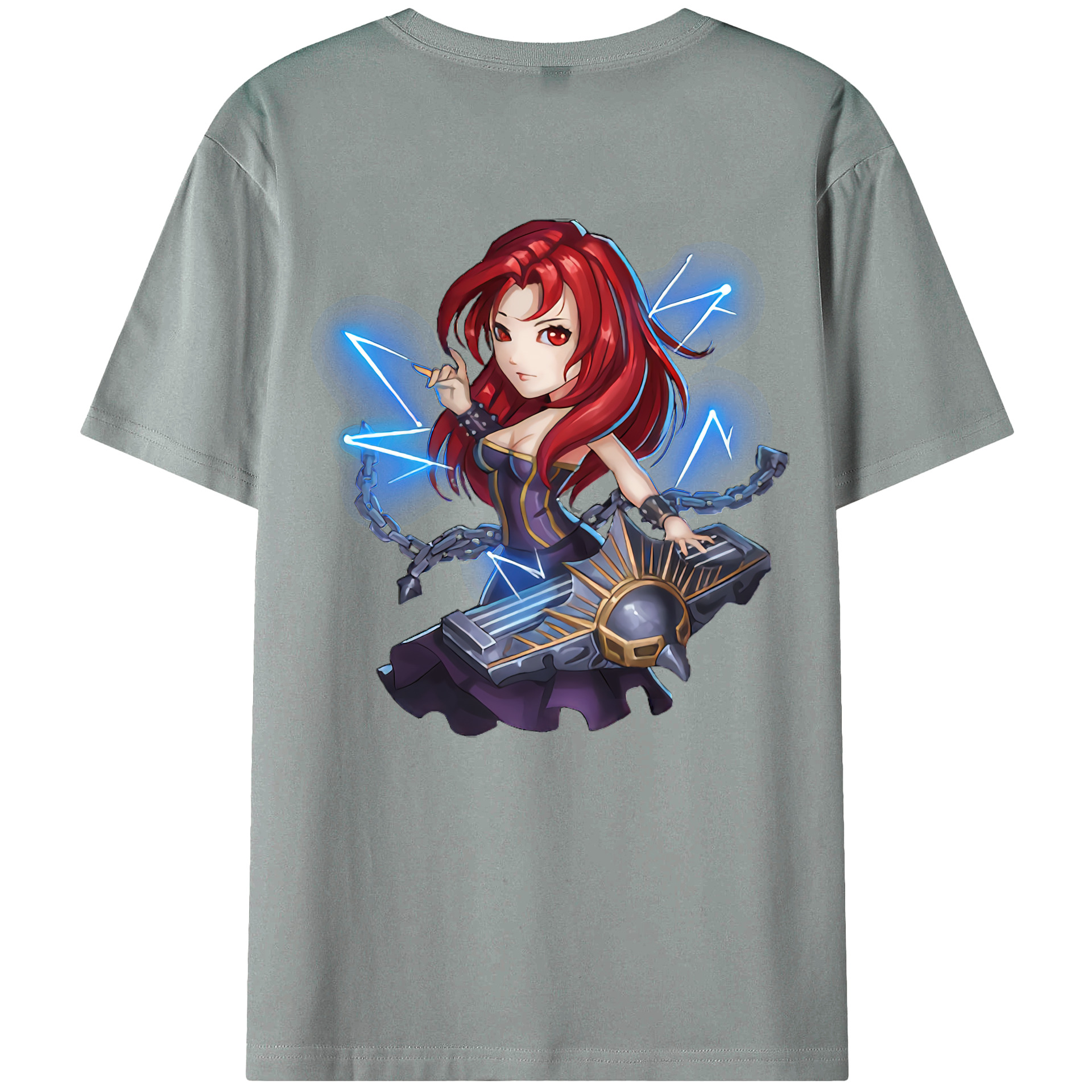 （画像用） リーグ・オブ・レジェンド League of Legends LOL 綿100％ メンズ半袖Tシャツ（バックプリント） 通気性